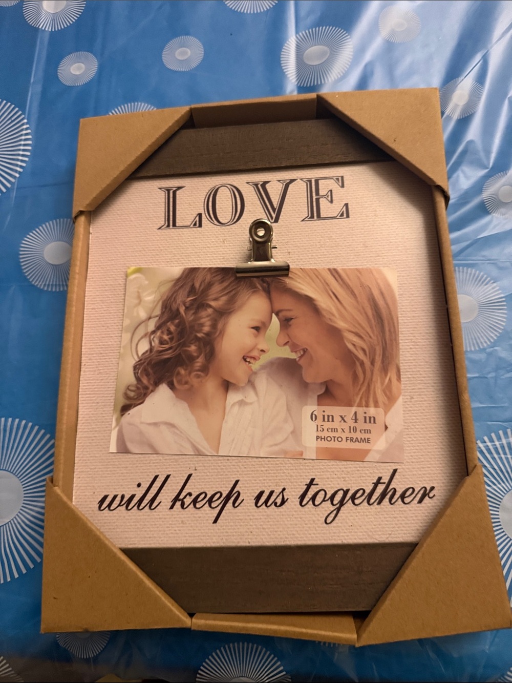 LOVE Beige Clip Photo Frame - Beige